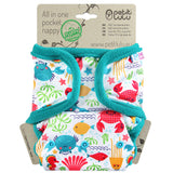 Petit Lulu AIO Pocket Nappy Snaps - Lagoon