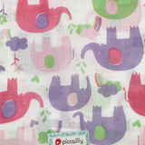 Piccalilly Baby Muslin Swaddle - Pink Elephant