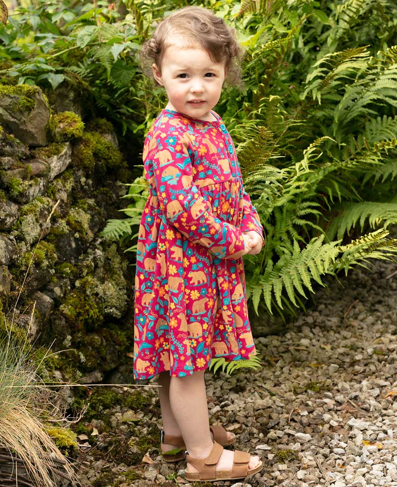 Piccalilly Honey Bear Button Dress being worn by child