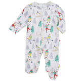 Piccalilly Winter Wonderland Footed Sleepsuit