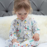 Piccalilly Winter Wonderland Footed Sleepsuit