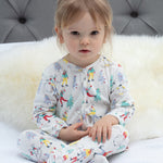 Piccalilly Winter Wonderland Footed Sleepsuit