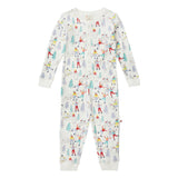 Piccalily eco-friendly organic cotton childrens onesie in the winter wonderland colour on a white background