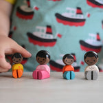 Plan Toys Black Skin, Black Hair Family PlanWorld