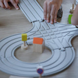 Plan Toys - Ensemble route et rail en caoutchouc