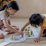 PlanToys Rubber Road and Rail Set