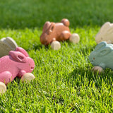 Plan Toys Push Along Bunny - Pink