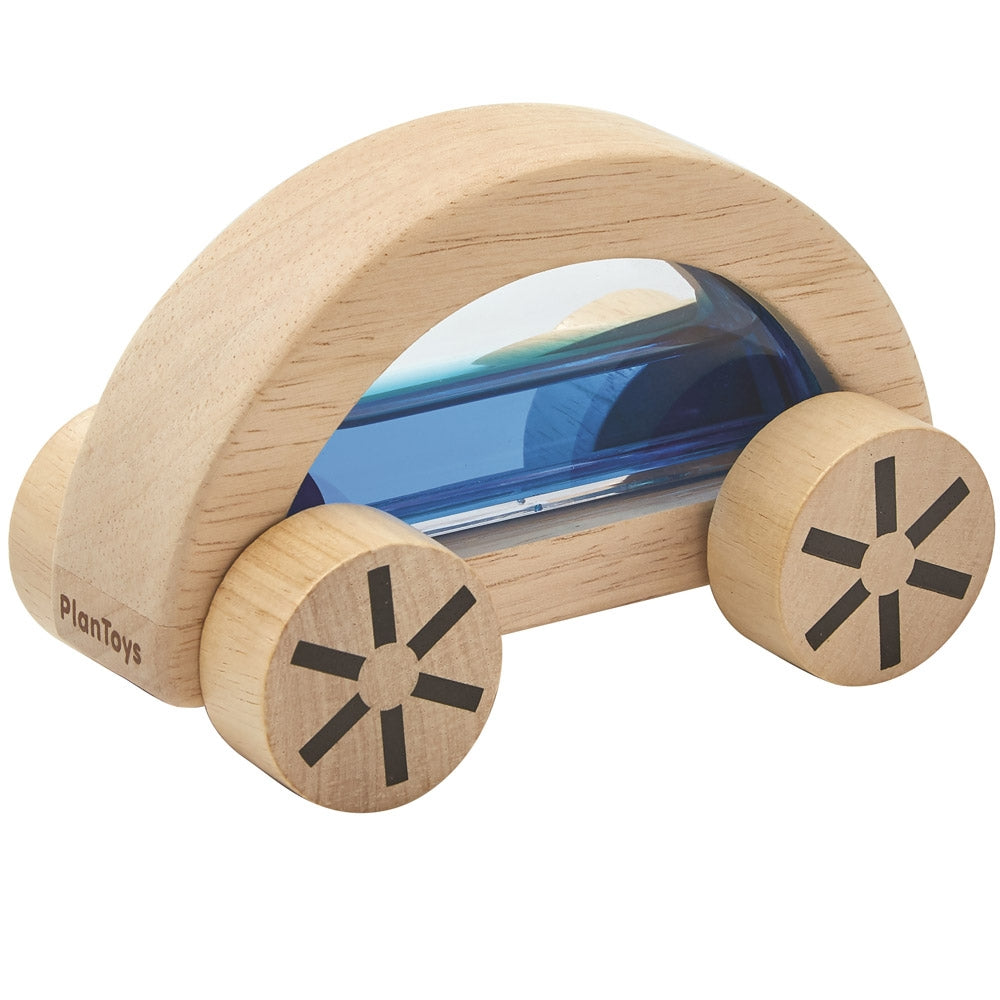 The blue PlanToys Water Block Car on a plain background.