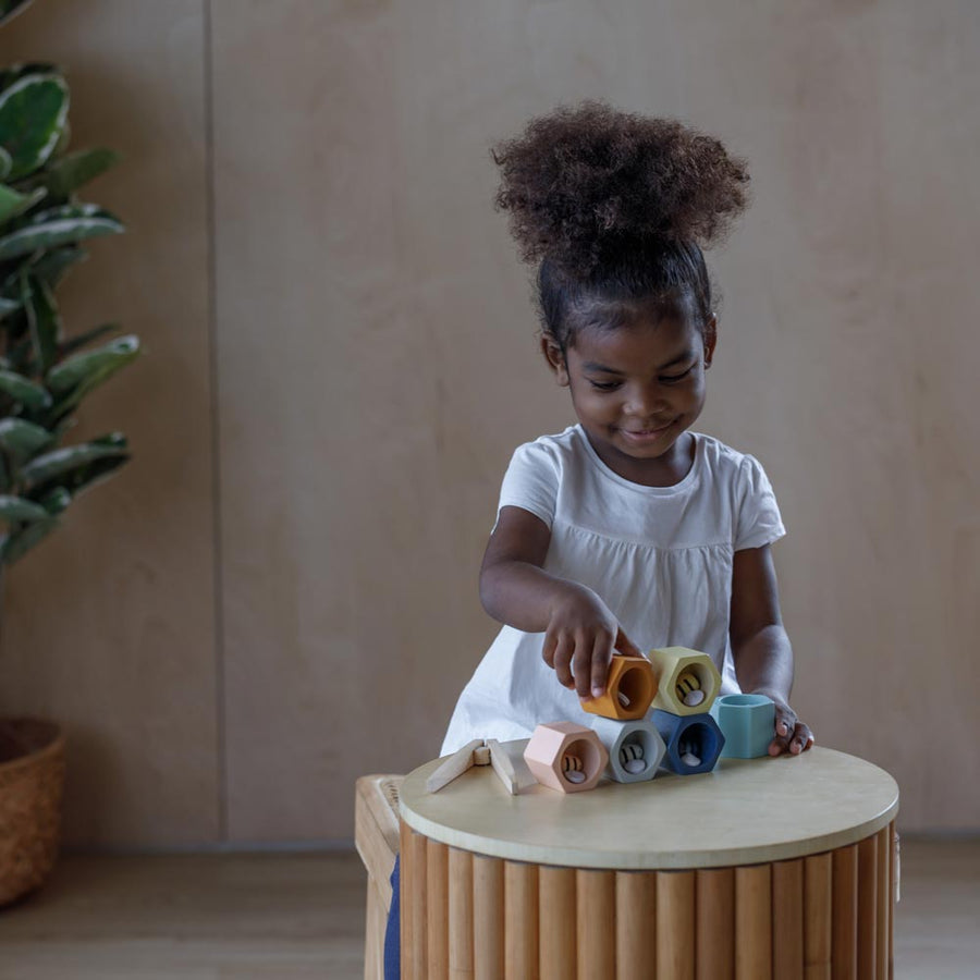 eco-friendly solid rubberwood play set for early years preschoolers