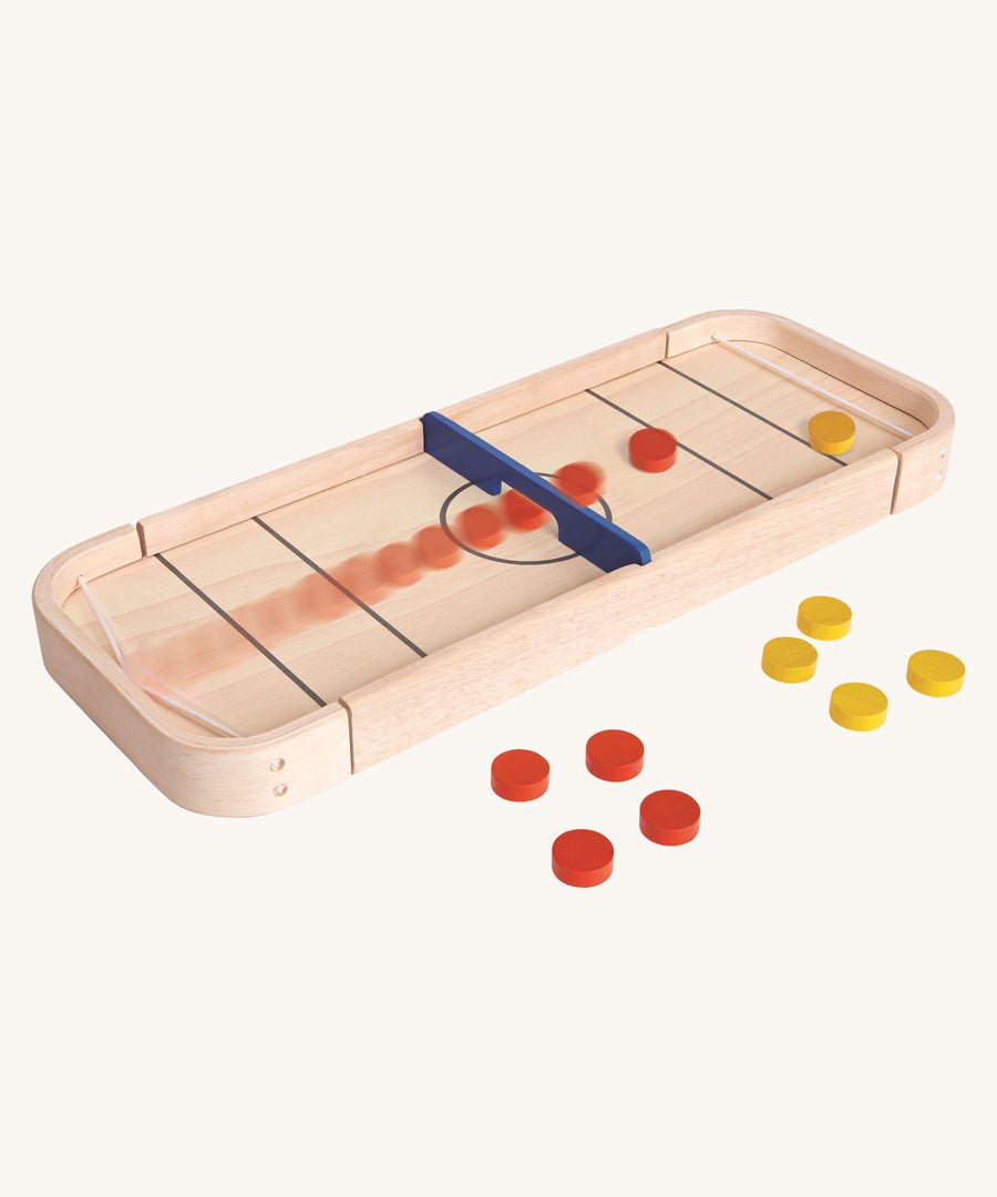 The PlanToys 2-In-1 Shuffleboard Game on a plain background. 