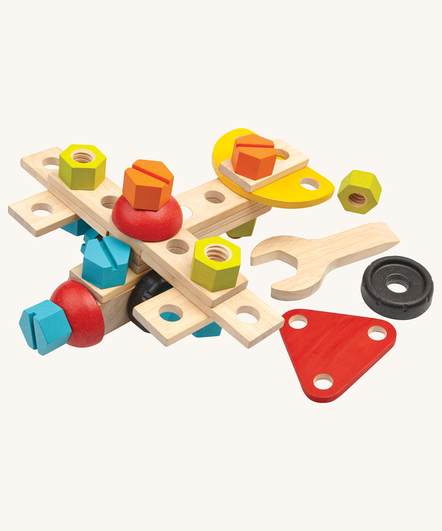 The PlanToys 40-Piece Construction Set on a plain background.