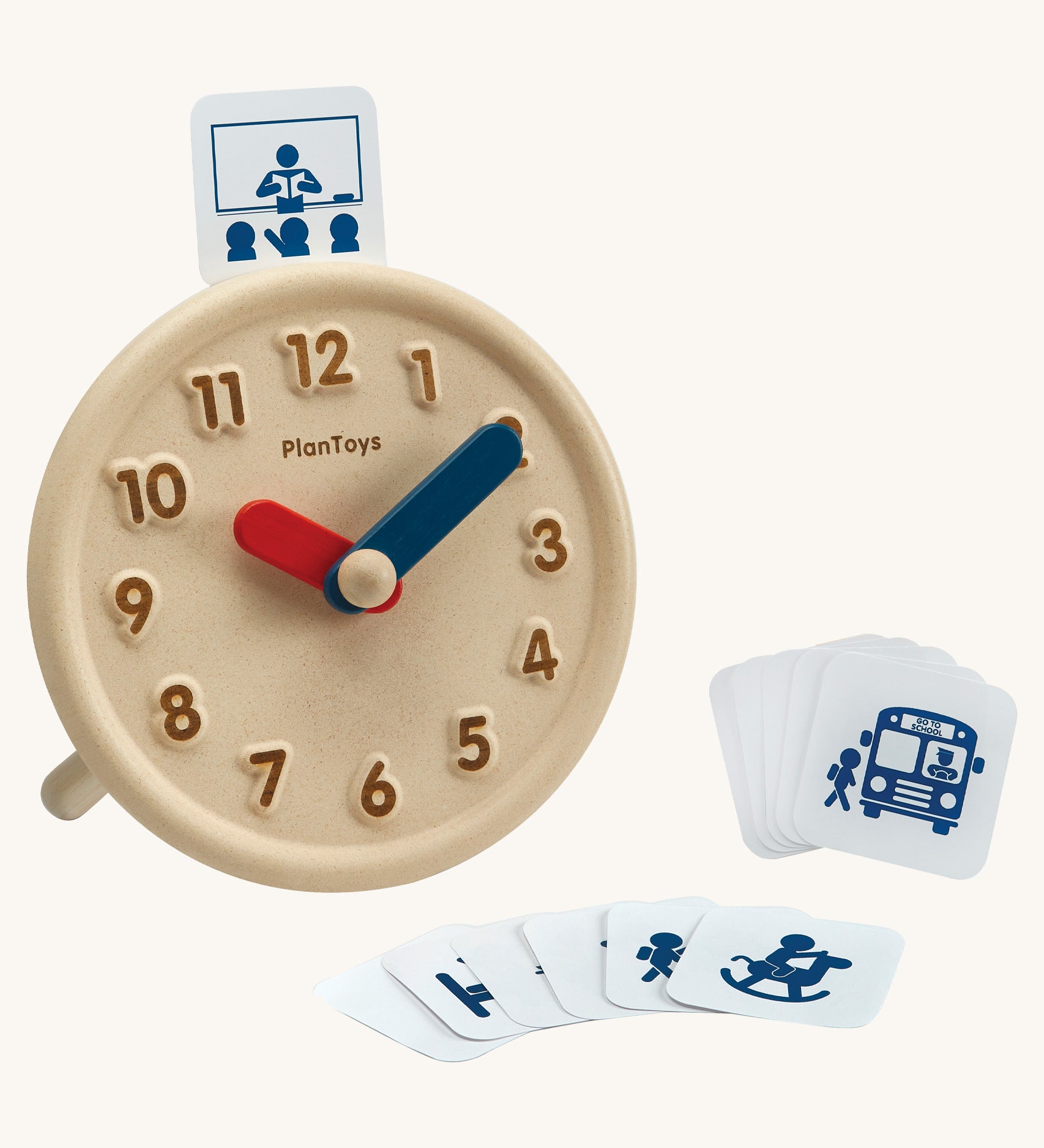 The PlanToys Activity Clock on a plain background.