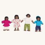 Plan Toys Dolls House Family - Black Skin, Black Hair