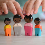 PlanToys Black Skin, Black Hair Family PlanWorld