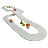 Plan Toys - Ensemble route et rail en caoutchouc - Grand