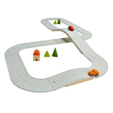 Plan Toys - Ensemble route et rail en caoutchouc - Grand