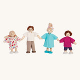 PlanToys Dolls House Family - White Skin, Brown and Blonde Hair