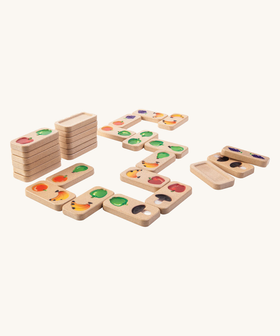 PlanToys Fruit & Veggie Domino on a plain background. 