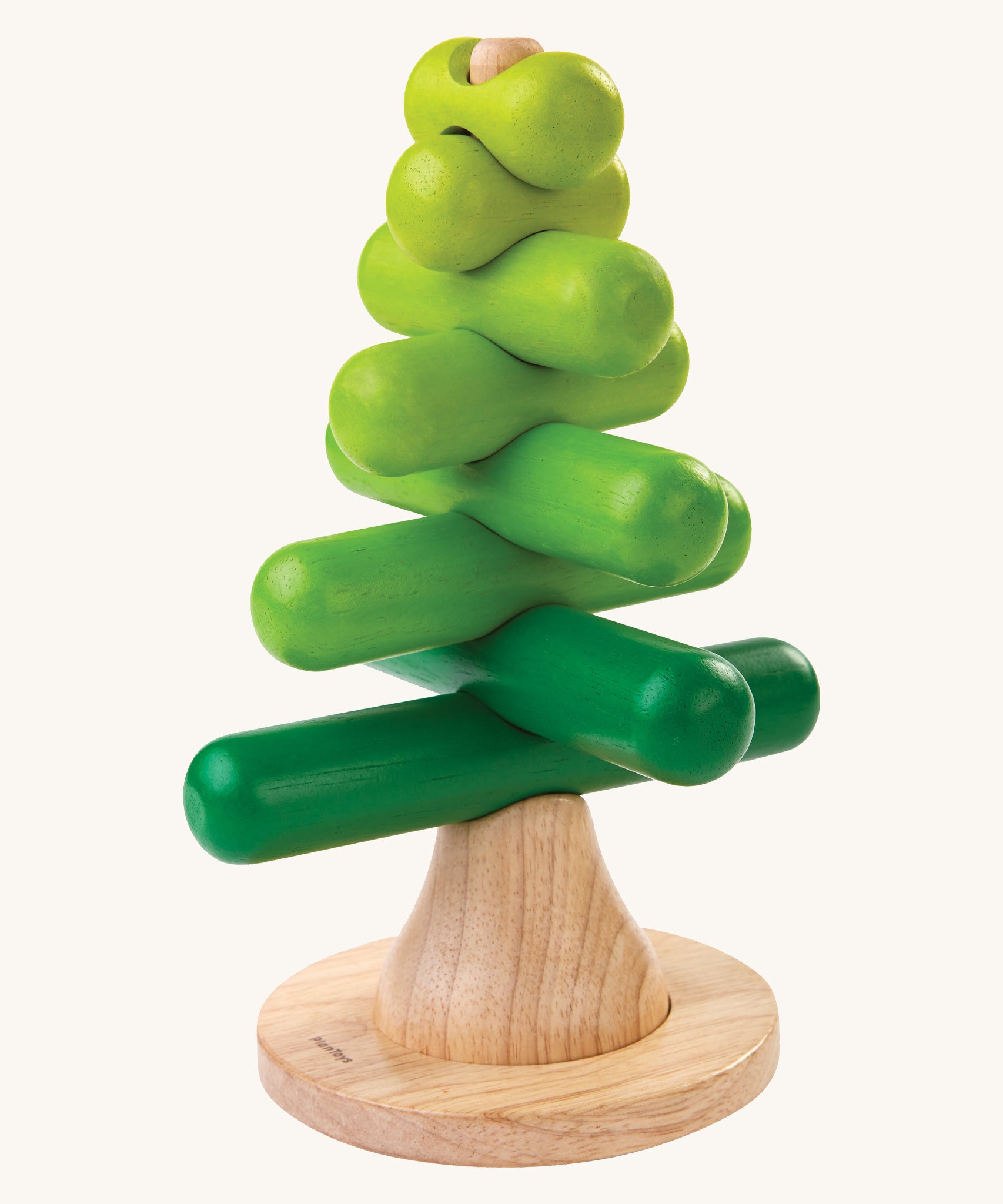 The PlanToys Stacking Tree Wooden Toy on a plain background. 