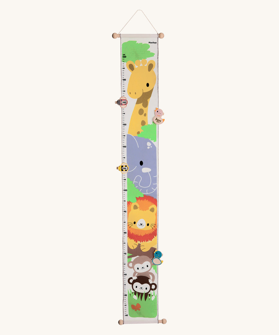 The PlanToys Jungle Height Chart on a plain background. 
