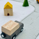 PlanToys small rubber road and rail toy set