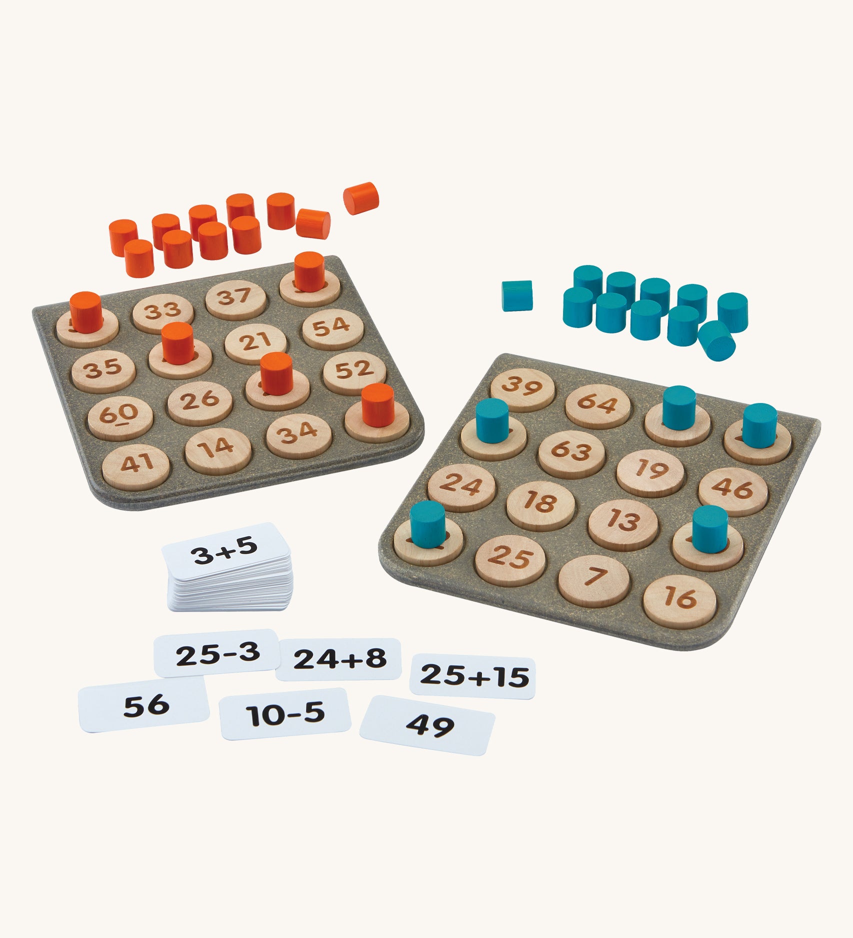 The PlanToys Maths Bingo Game on a plain background. 