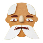 PlanToys build a face wooden toy laid out to look like an old man on a white background