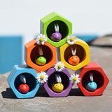 PlanToys Bee Hives Rainbow