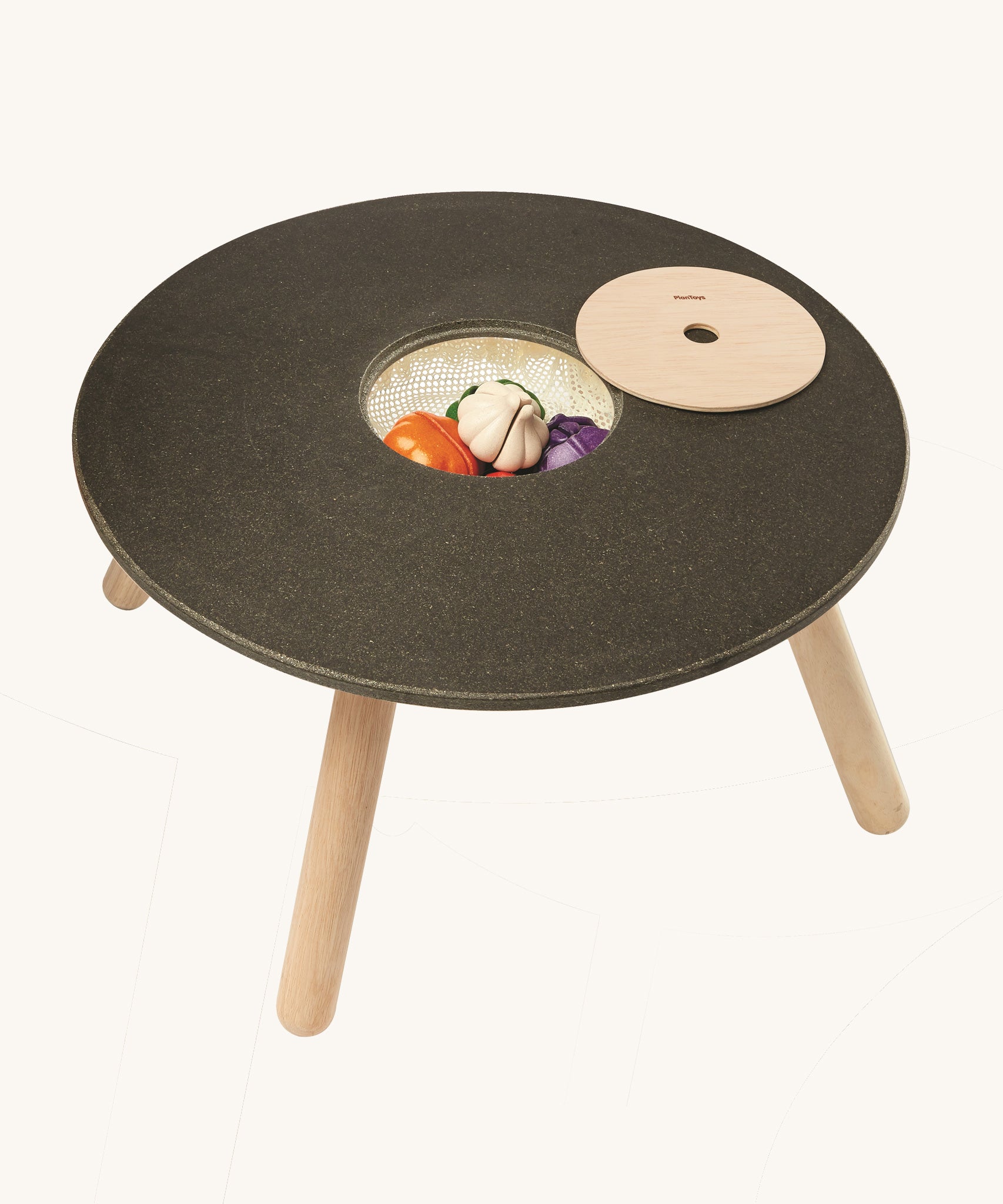 The PlanToys Round children's Table on a plain background. 