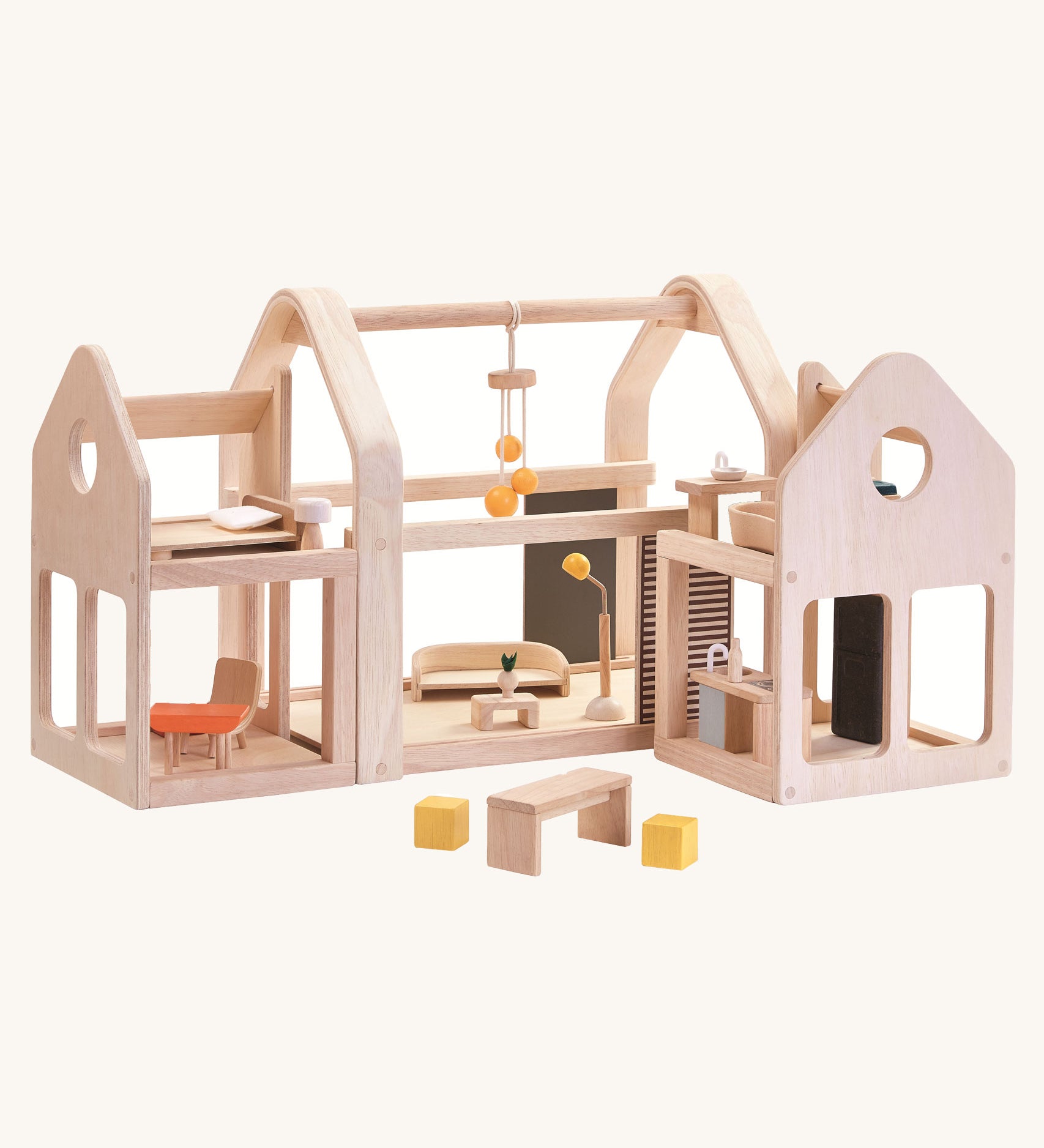 PlanToys Slide N Go Dolls' House on a plain background. 