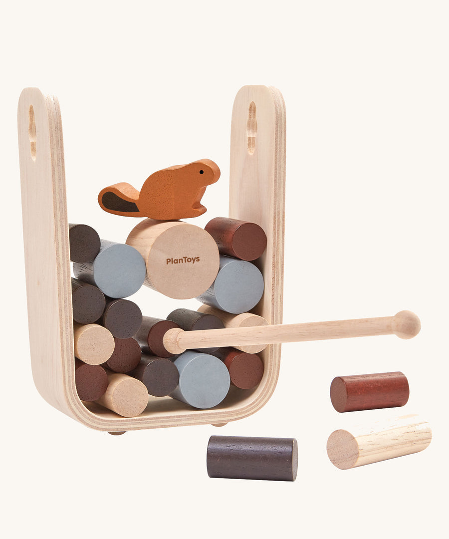 PlanToys Timber Tumble Game on a plain background. 