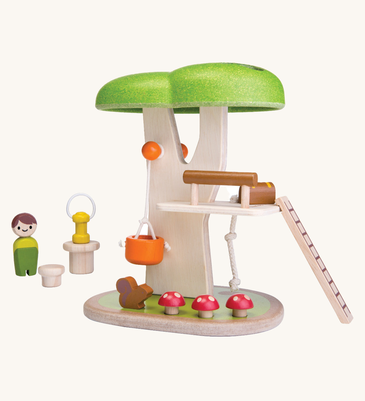 The PlanToys PlanWorld Tree House on a plain background. 
