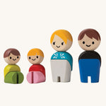 PlanToys White Skin, Brown and Blonde Hair Family PlanWorld