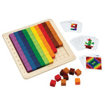 Plan Toys 100 cubes de comptage arc-en-ciel