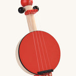 The PlanToys Wooden Toy Banjo on a plain background.