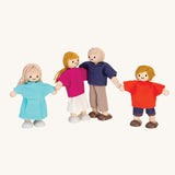 PlanToys Dolls House Family - White Skin, Blonde Hair