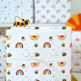 Babipur Rainbow Bees Wrapping Paper