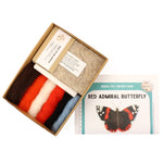 The Makerss - Kit de feutre aiguilleté petit papillon amiral rouge