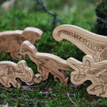 Reel Wood Set of 13 Dinosaurs