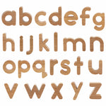 Lettres minuscules individuelles en bois de bobine