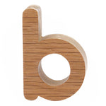 Lettres minuscules individuelles en bois de bobine