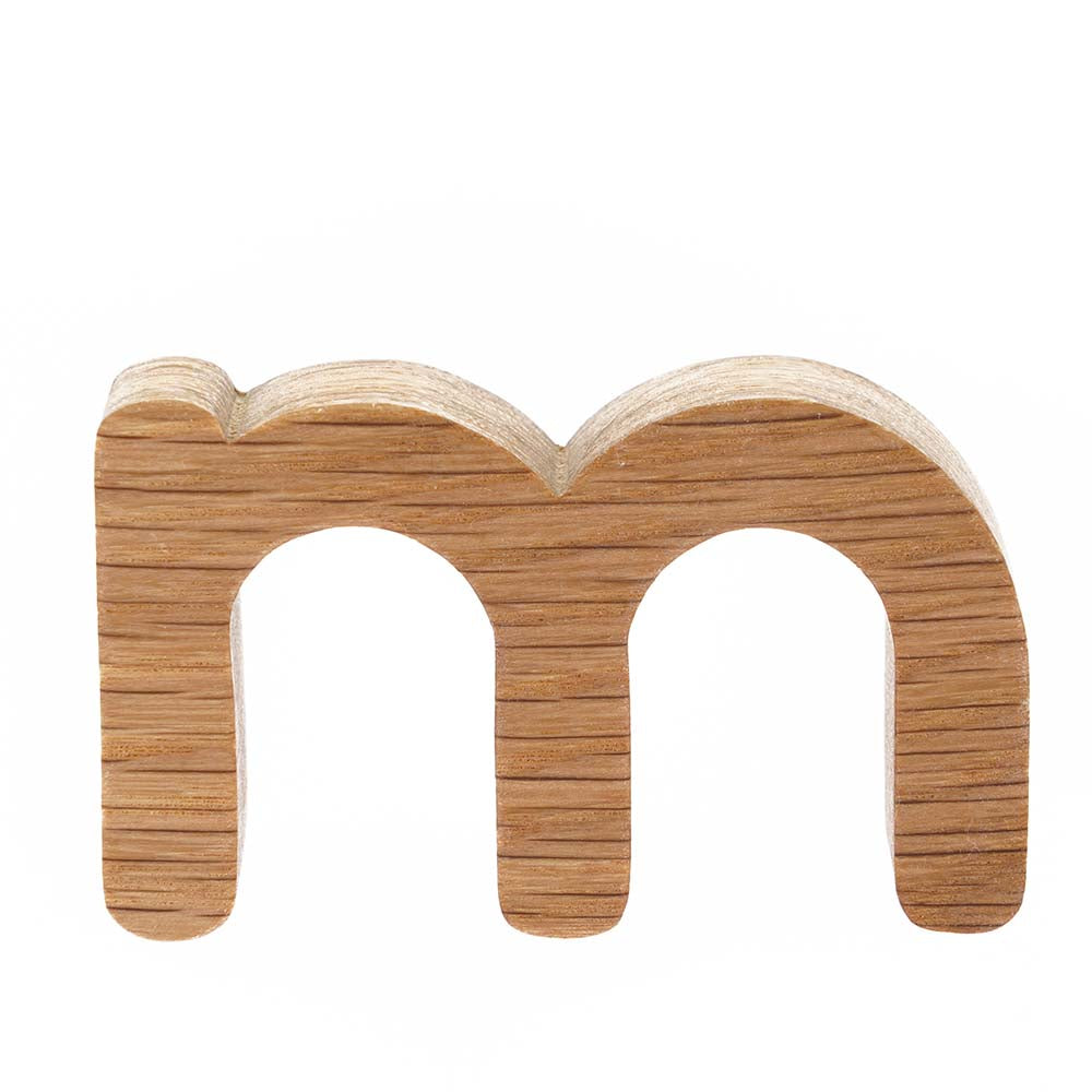 Lettres minuscules individuelles en bois de bobine