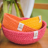 ReSpiin Jute Multicoloured Mini Bowl Set