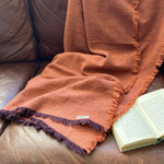 ReSpiin Recycled Wool Throw - Rust Orange