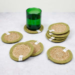 ReSpiin Jute & Seagrass Coaster - Green