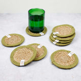 ReSpiin Jute & Seagrass Coaster - Green