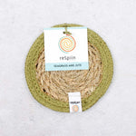 ReSpiin Jute & Seagrass Coaster - Green