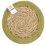 ReSpiin Jute & Seagrass Coaster - Green