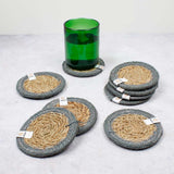 ReSpiin Jute & Seagrass Coaster - Grey