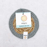 ReSpiin Jute & Seagrass Coaster - Grey